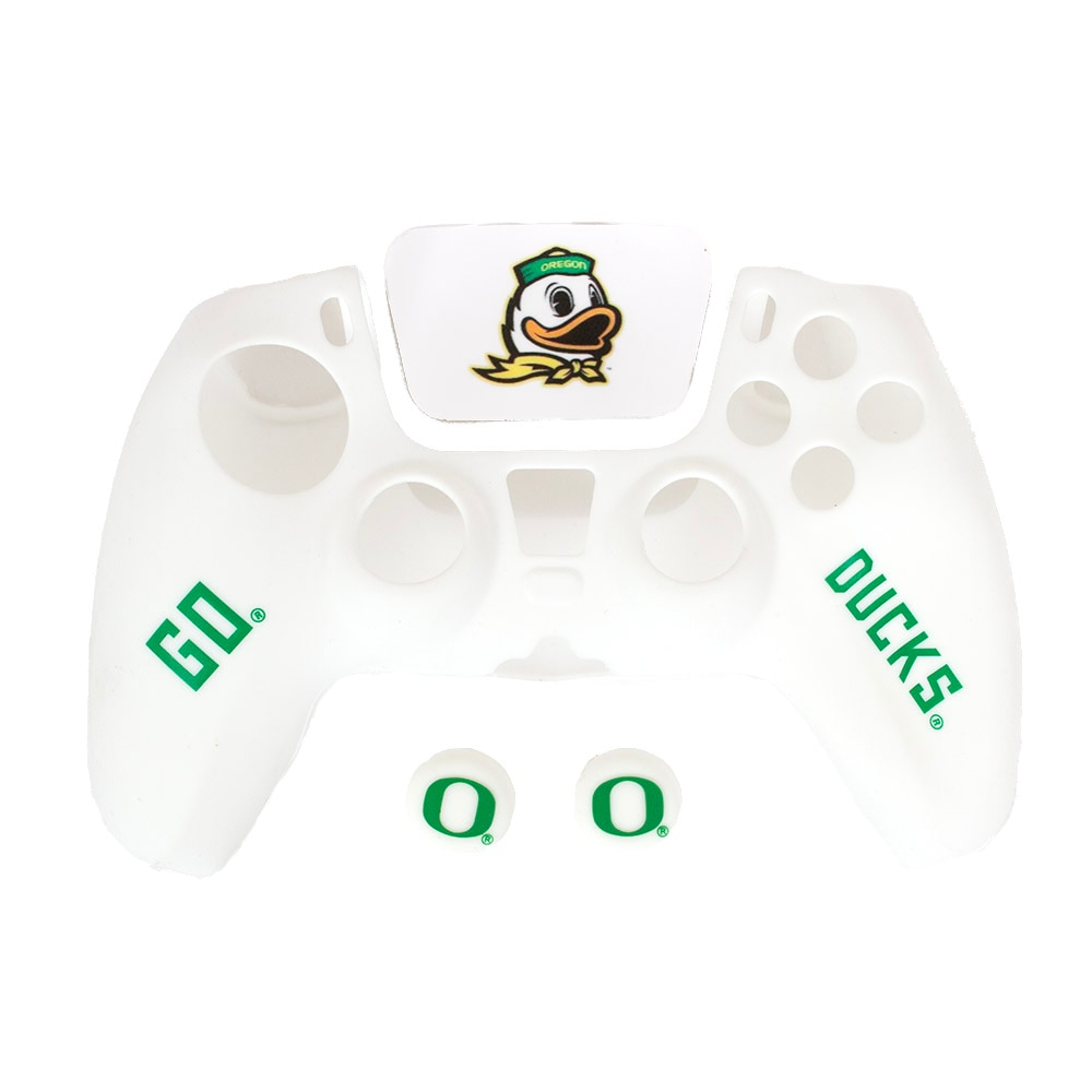 Classic Oregon O, White, Accessories, Gifts, Tech, Varsity Gripz, PS5, Controller Bundle, Go Ducks, 1022739